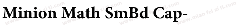 Minion Math SmBd Cap字体转换